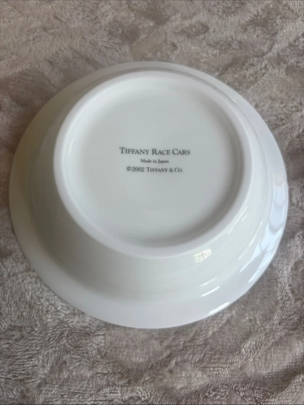 Vintage Tiffany & Co. Race Cars 3 Pc Children's Dinner Set
